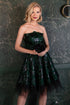 Alma Strapless Midi Dress - Christmas Green